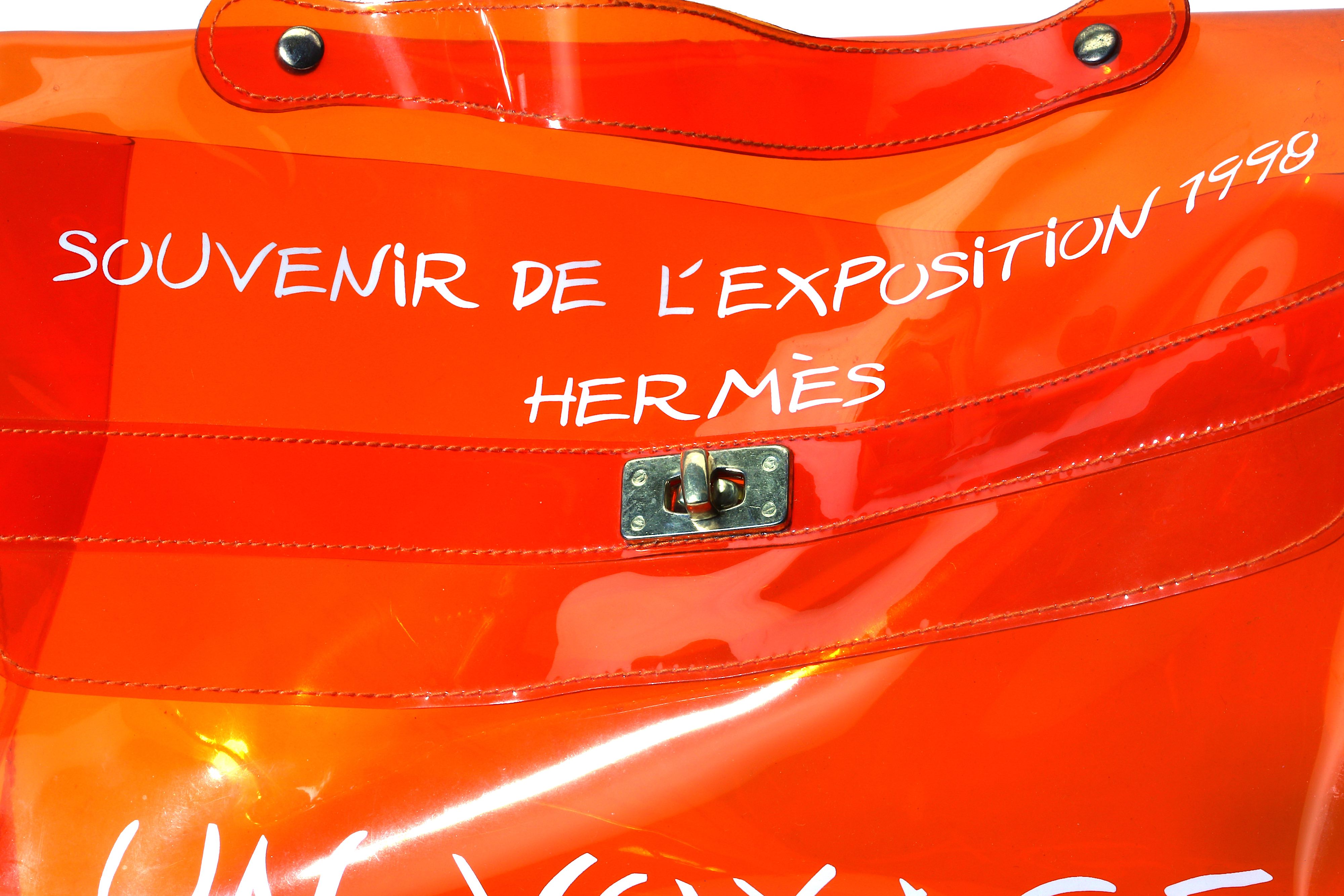 Hermes Limited Edition Transparent Orange Vinyl 'Souvenir de L'Exposition' Kelly - Image 3 of 3