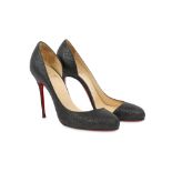 Christian Louboutin Helmour 100 Glitter Mini - size 37