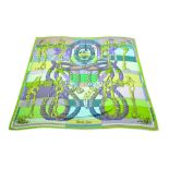 Hermes 'Della Cavalleria' Cashmere Silk Scarf