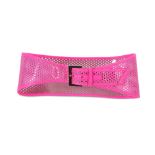 Fendi Pink Leather Perforated Waist Belt - size 75