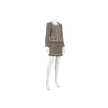 Moschino Cheap and Chic Green Tweed Skirt Suit - size 38