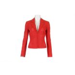 Gianni Versace Red Broderie Anglaise Jacket - size 38