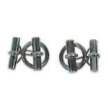 Hermes Silver Chaine d'Ancre Cufflinks
