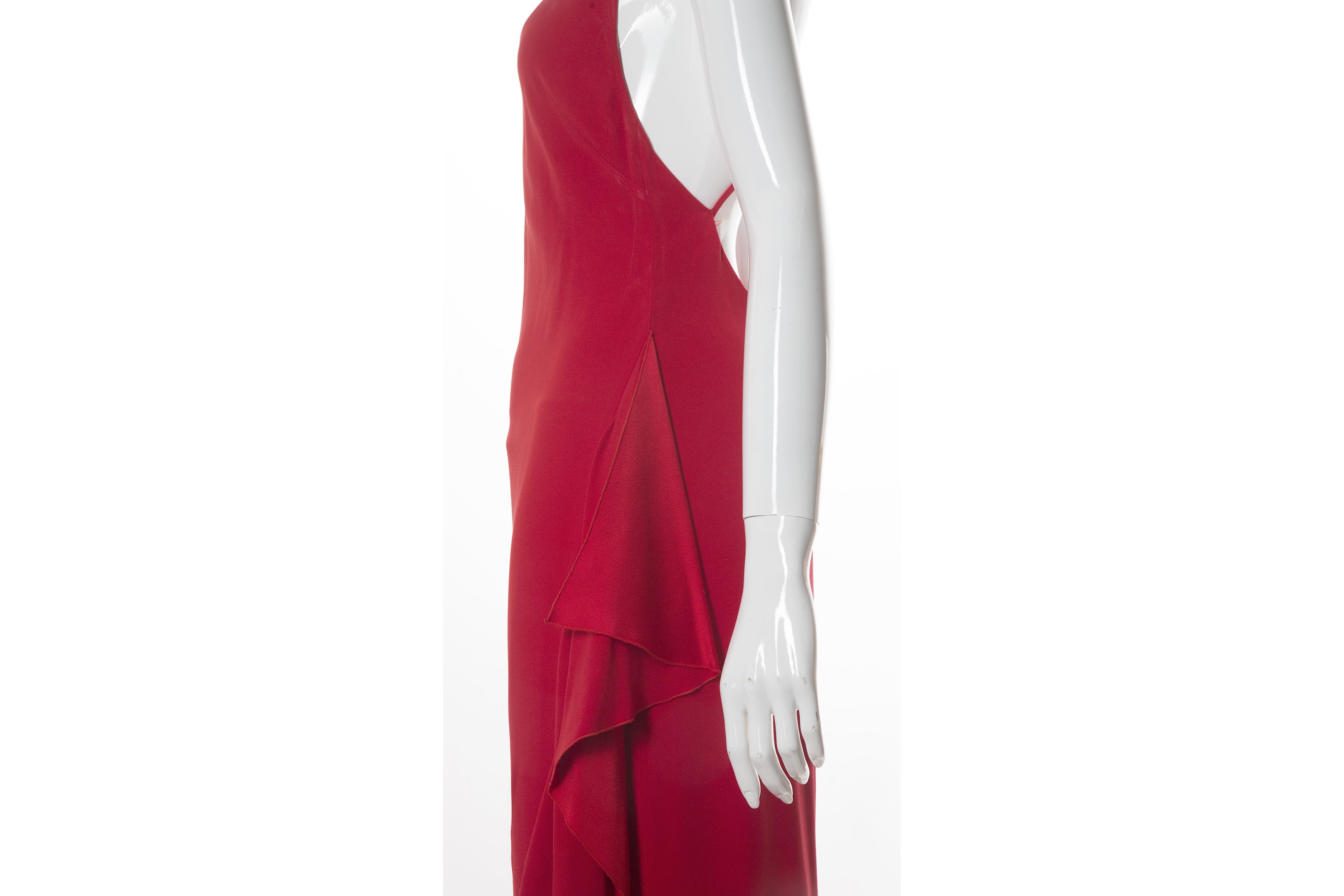 Valentino Boutique Red Silk Gown - size 6 - Image 5 of 6