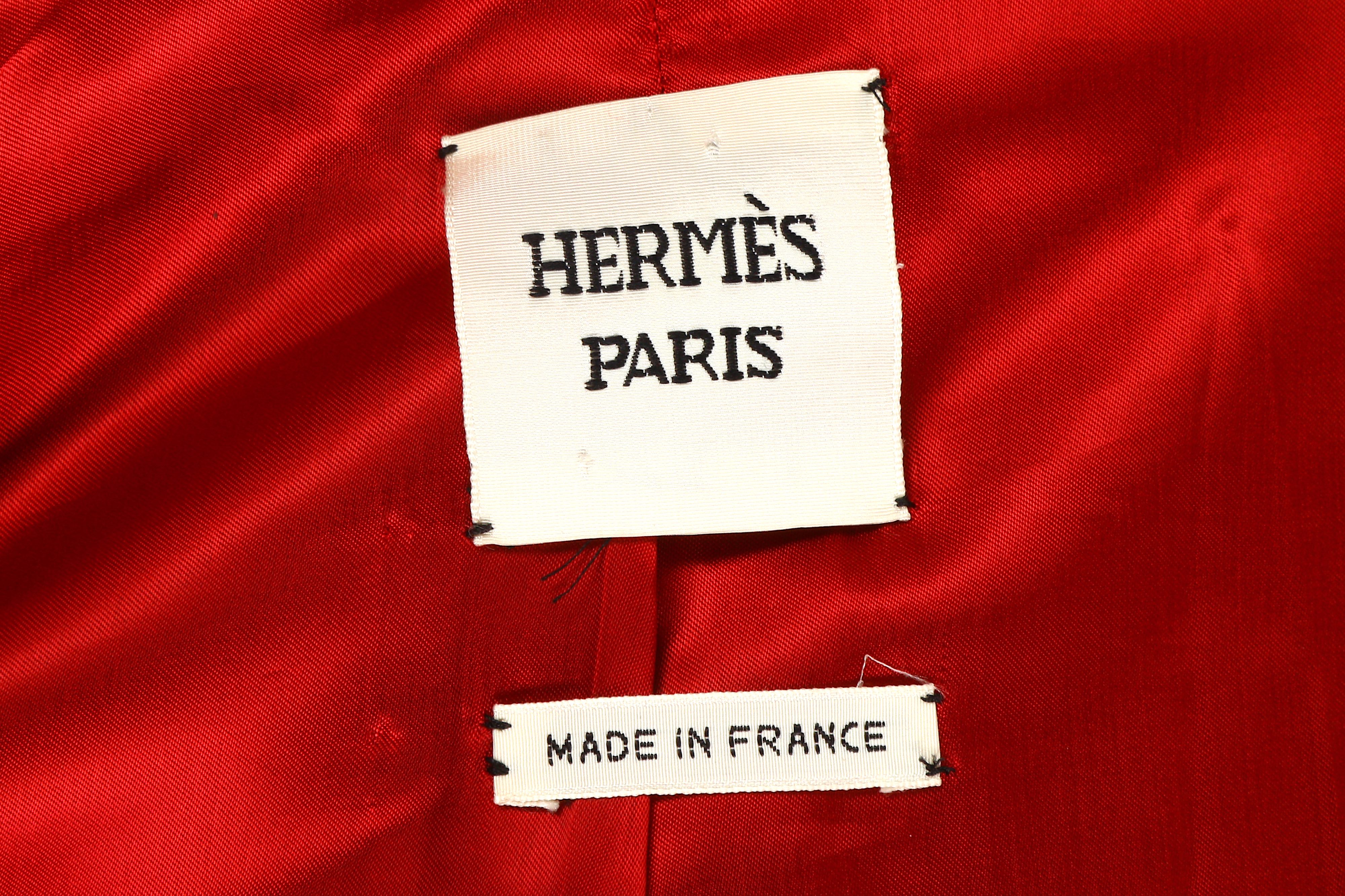 Hermes Red Wool Jacket - size 42 - Image 5 of 5