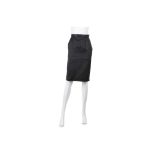 Yves Saint Laurent Rive Gauche Black Silk Mix Skirt - size 36