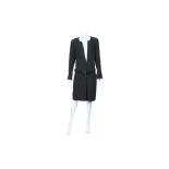 Chanel Black Wool Dress Coat - size 44