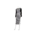 Jean Paul Gaultier Femme Navy Striped Dress - size 42