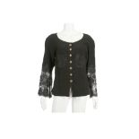 Christian Lacroix Black Lace Trim Jacket - size 42