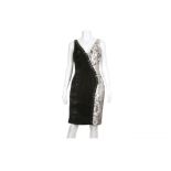 Versace Black and Silver Cocktail Dress - size 42