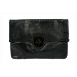 Alexander McQueen Black Flapper Clutch