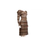 Kenzo Metallic Brown Knitted Dress - size M