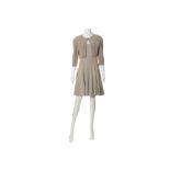 Alaia Taupe Stretch Dress and Jacket - sizes 42 and 44