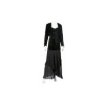 Chanel Boutique Black Crushed Velvet Ensemble - size 40