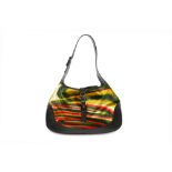 Gucci Jackie Multicolour Velour and Leather Bag