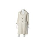 Christian Dior White Boucle Coat - size 38