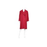 Yves Saint Laurent Rive Gauche Cerise Wool Coat - size 40