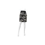 Lanvin Black Paris Graffiti Print Skirt - size 44