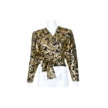 Yves Saint Laurent Variation Cropped Wrap Top - size 38