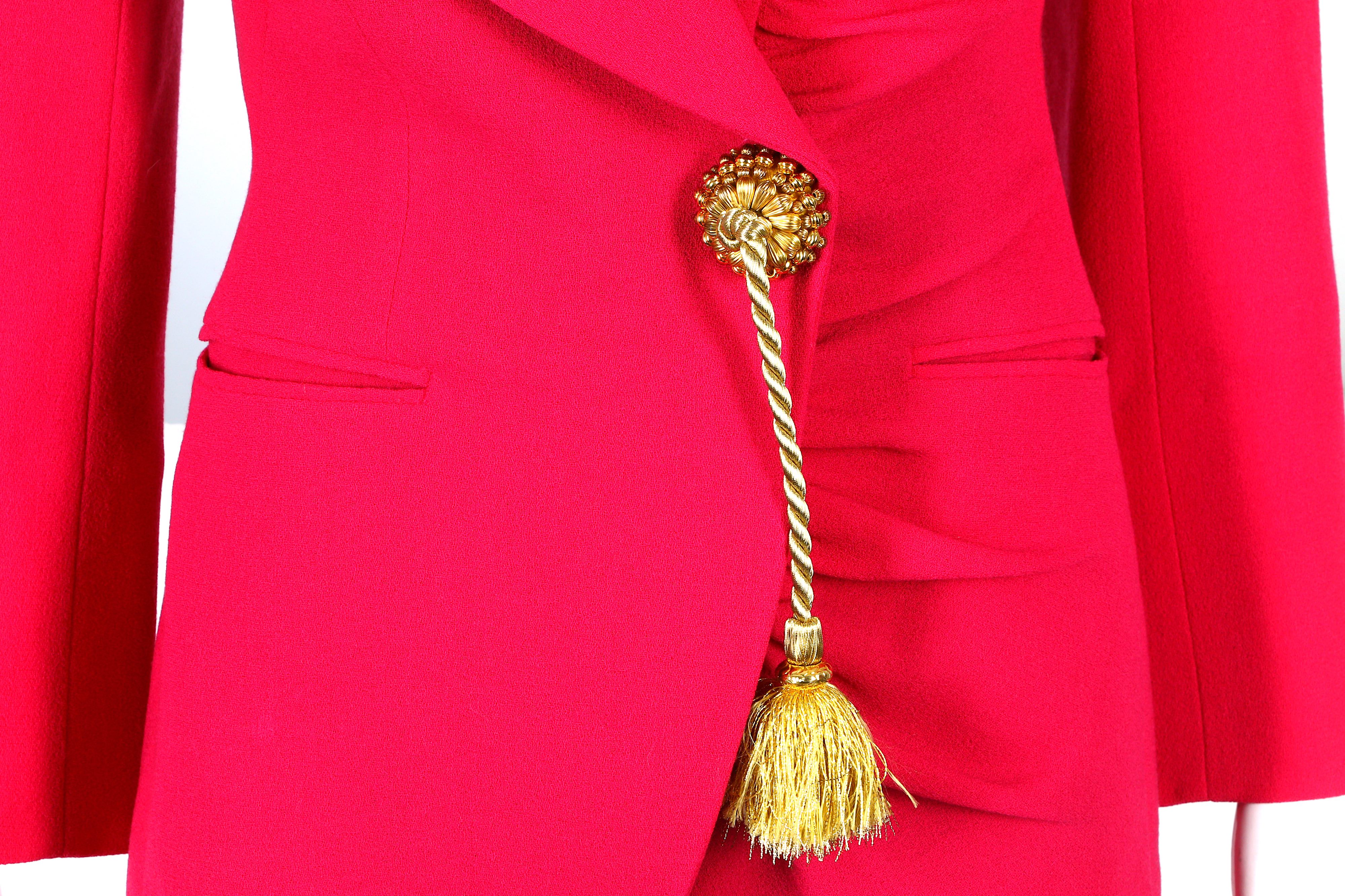 Christian Dior Boutique Demi-Couture Fuschia Skirt Suit - Image 3 of 6