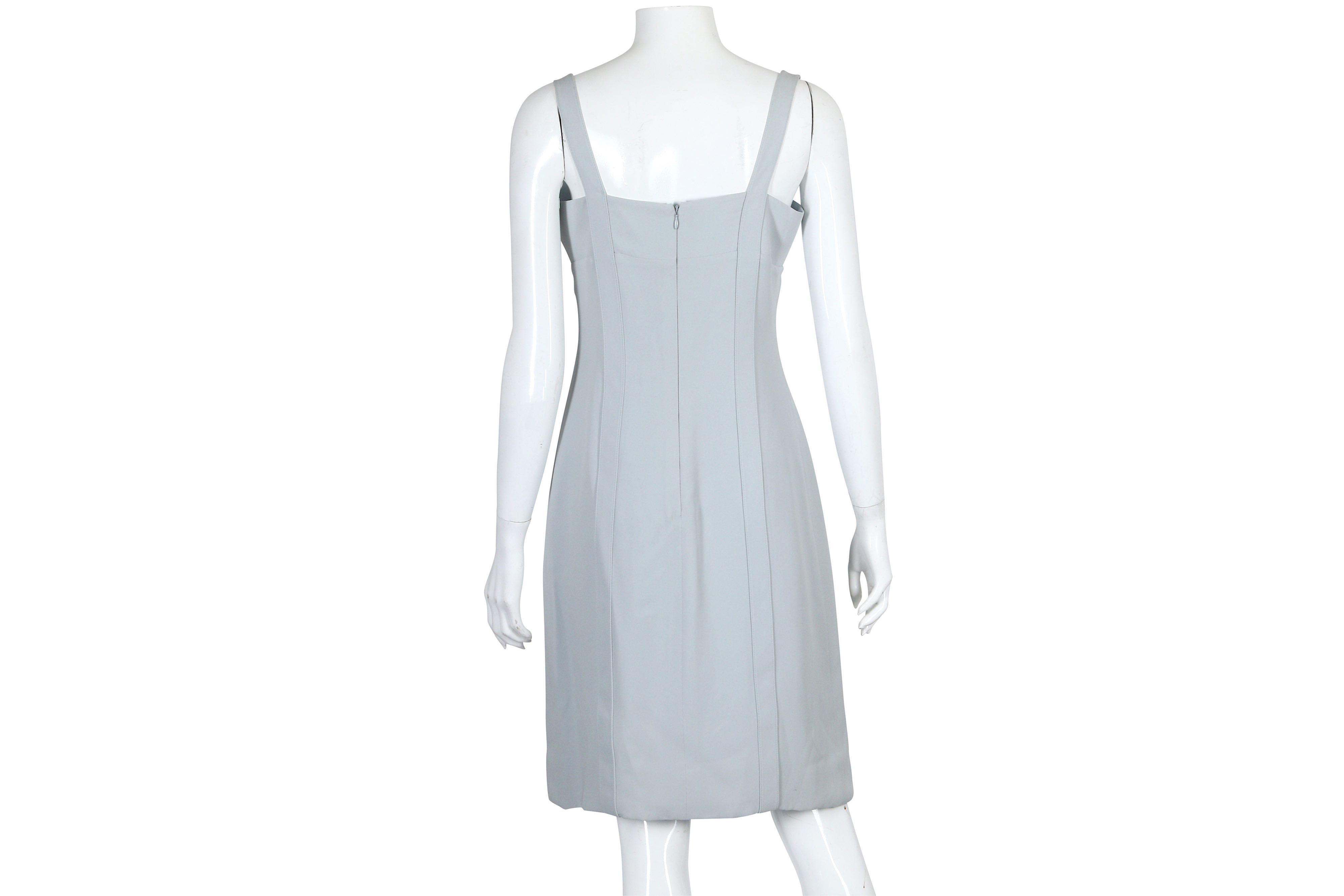 Valentino Pale Blue Silk Dress - size 8 - Image 3 of 5