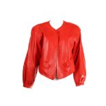 Yves Saint Laurent Red Leather Jacket - size 42