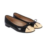 Chanel Two-Tone Patent Ballerina Flats - size 41