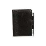 Hermes Black Veau Grain Lisse Mini Agenda Cover Vision