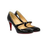 Christian Louboutin Black Patent Leather Charleen Heels - size 41