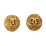 Chanel CC Logo Clip On Earrings