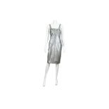 Chanel Silver Lambskin Leather Dress - size 42