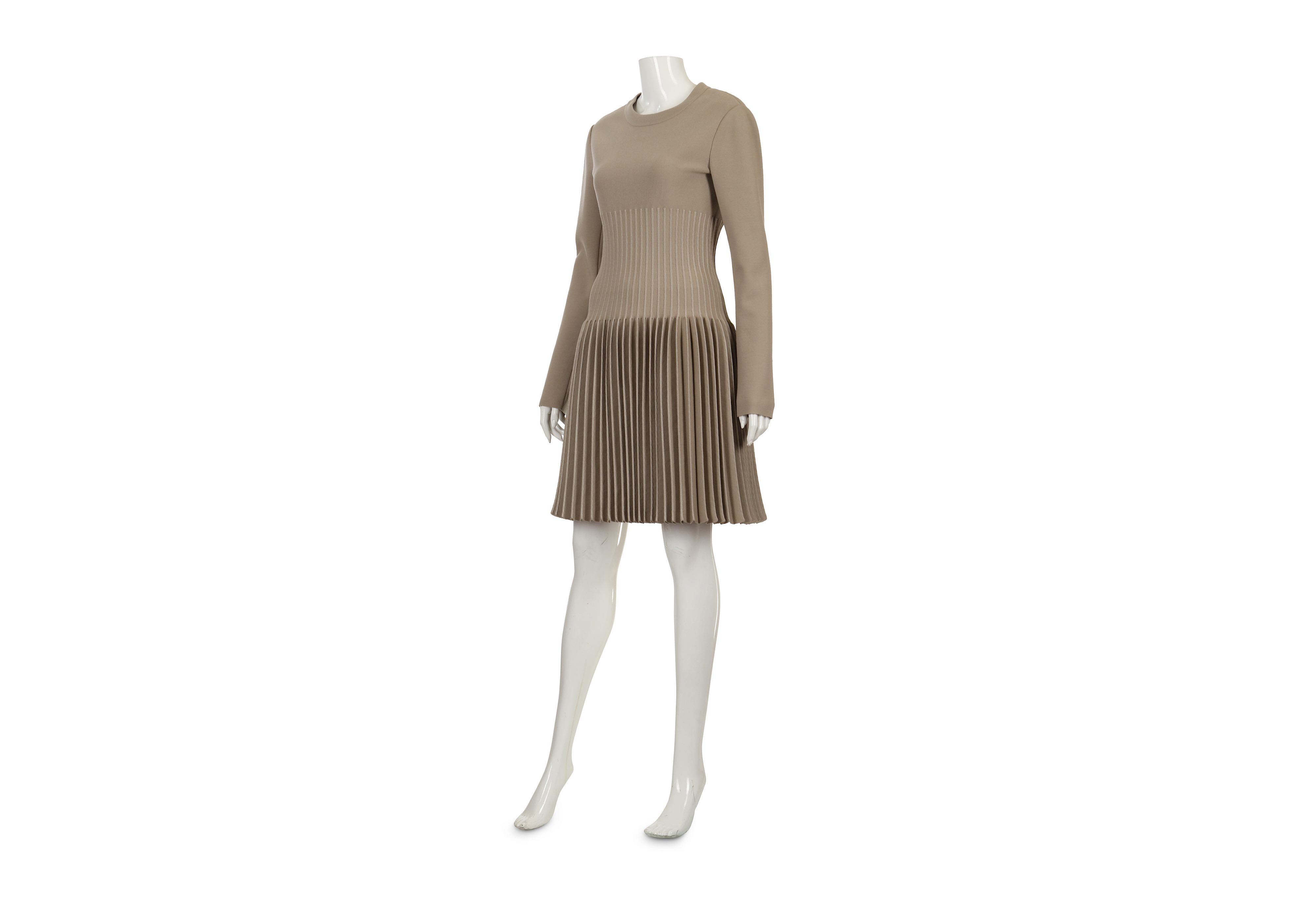 Alaia Taupe Dress - size 44 - Image 3 of 6