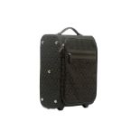 Salvatore Ferragamo Black Monogram Rolling Suitcase