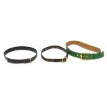 Three Designer Belts - size 85/34