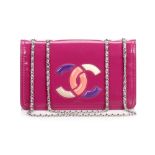 Chanel Pink Patent Lipstick Flap Bag