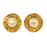 Chanel 'Pearl' Clip On Earrings