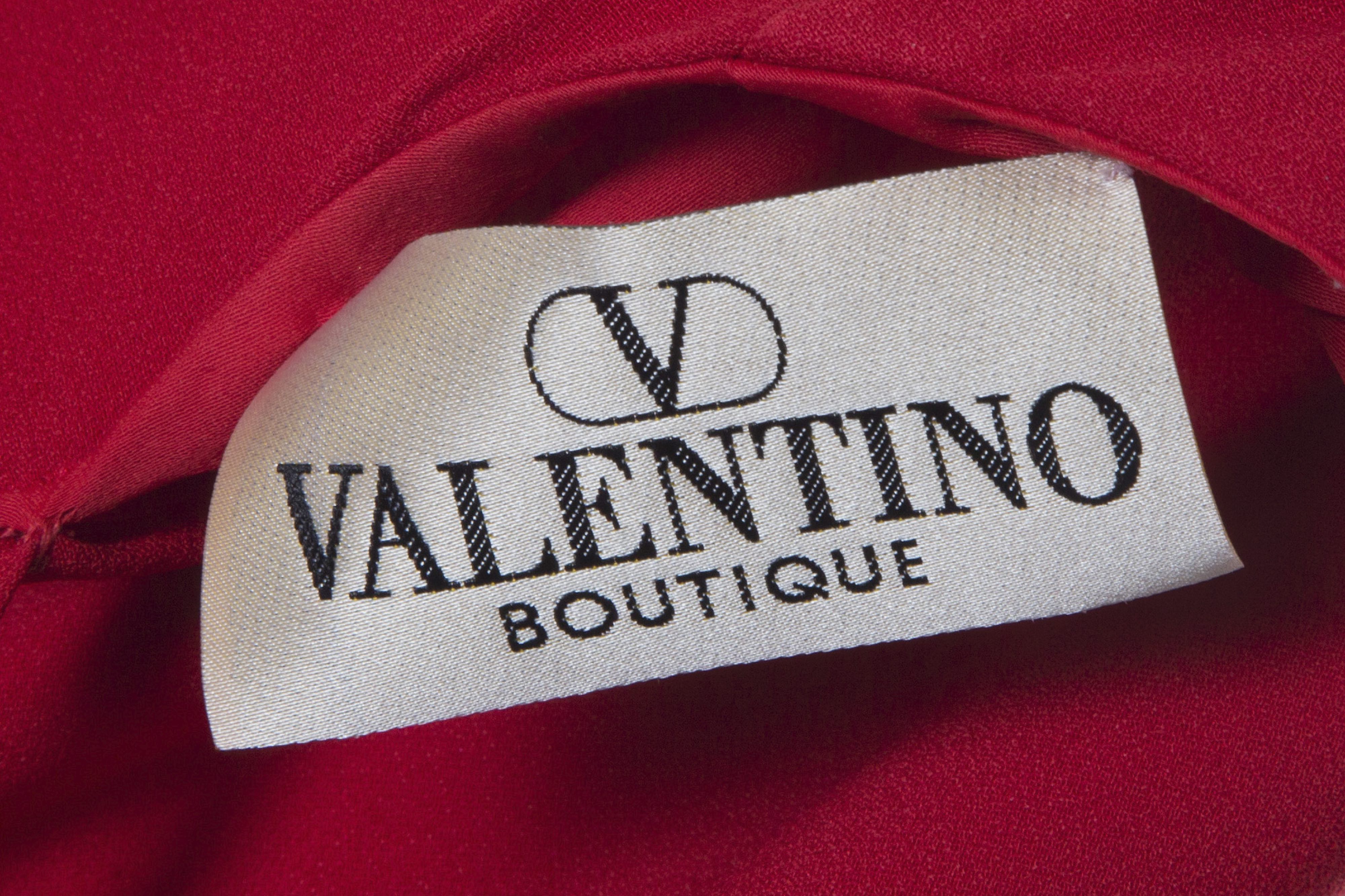 Valentino Boutique Red Silk Gown - size 6 - Image 6 of 6