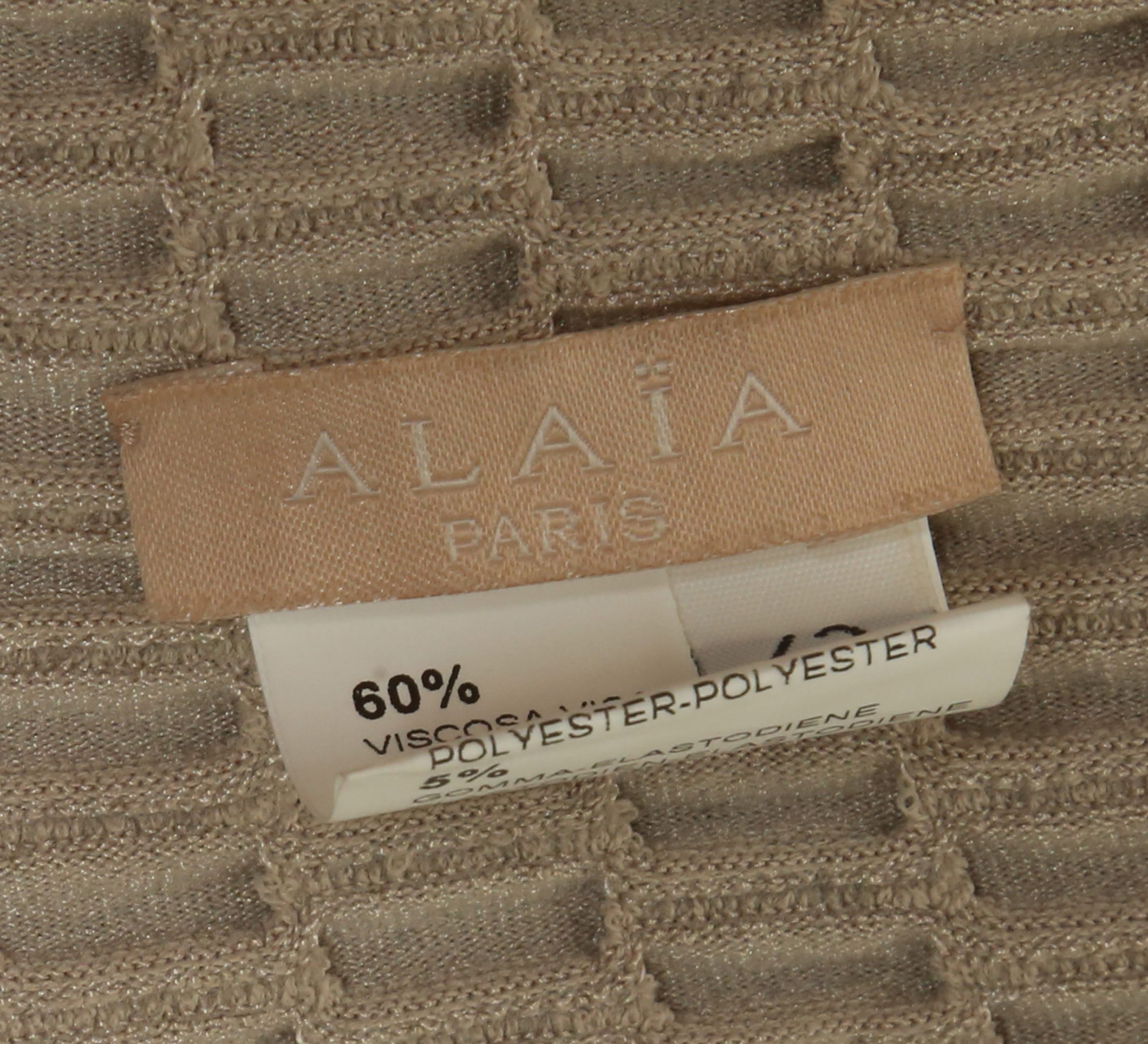 Alaia Taupe Stretch Dress and Jacket - sizes 42 and 44 - Image 6 of 7