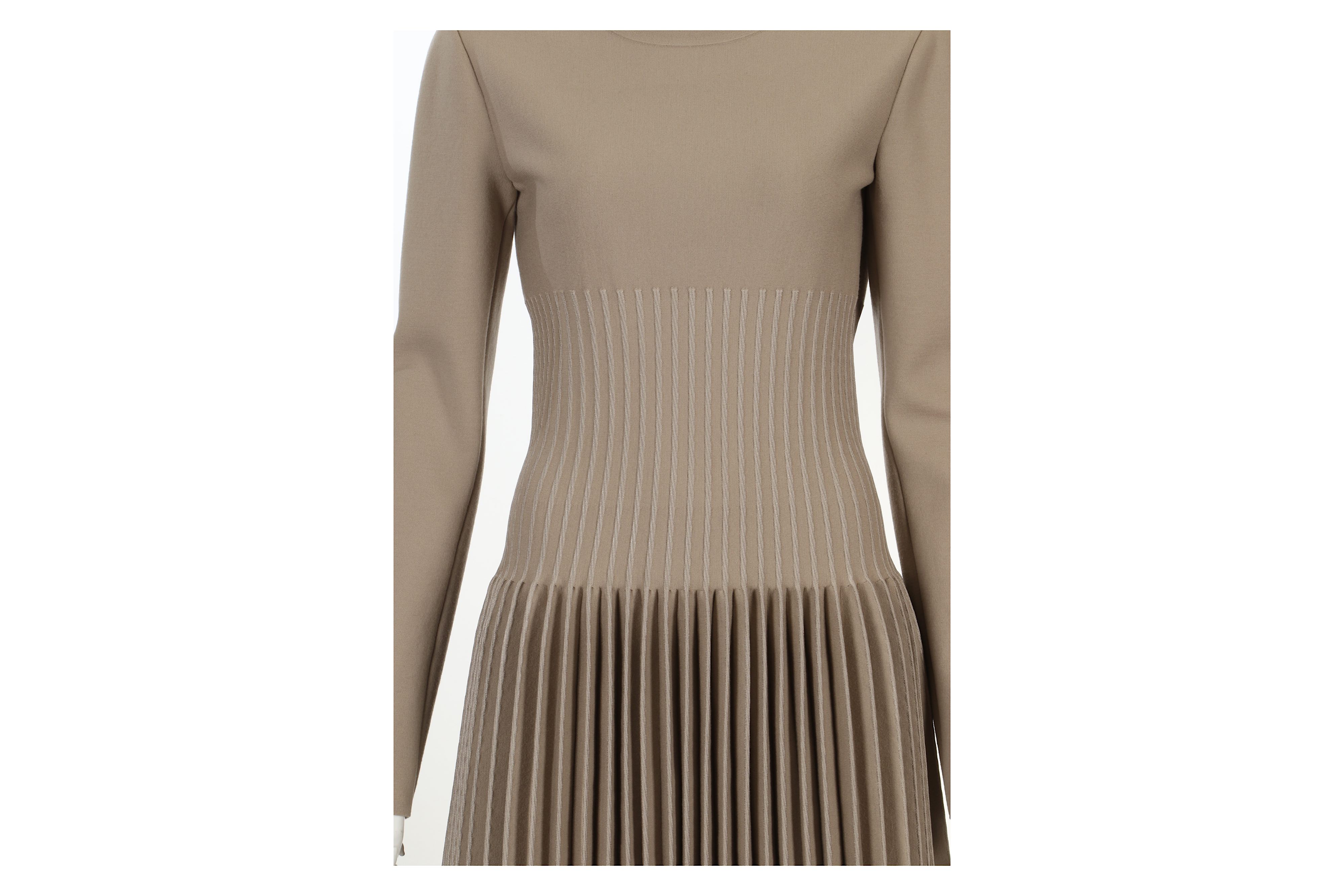 Alaia Taupe Dress - size 44 - Image 2 of 6