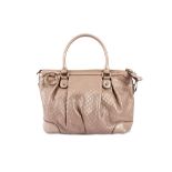 Gucci Sukey Light Pink Metallic Microguccissima Bag