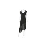 Chanel Black Knitted Dress and Scarf - size 38