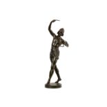 BARON CHARLES-ARTHUR BOURGEOIS (FRENCH, 1838-1886): A BRONZE FIGURE OF AN EGYPTIAN MALE DANCER the