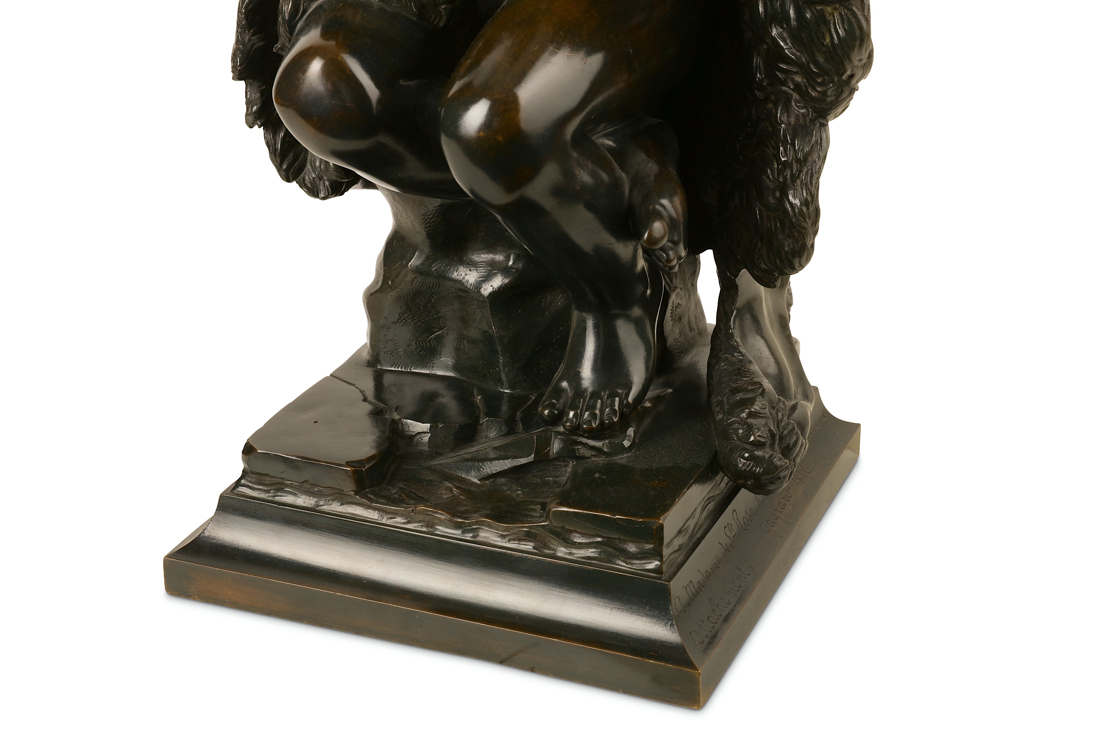 PAUL JOSEPH RAYMOND GAYRARD (FRENCH, 1807-1855): A 19TH CENTURY FRENCH BRONZE FIGURE OF A CHILD - Image 8 of 8