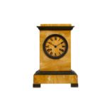 A LOUIS PHILIPPE PERIOD SIENNA MARBLE AND BRONZE MOUNTED MANTEL CLOCK CIRCA 1840 of architectural