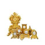 AN EXTREMELY LARGE MID 19TH CENTURY FRENCH ROCOCO STYLE GILT BRONZE MANTEL CLOCK the ornate ormolu