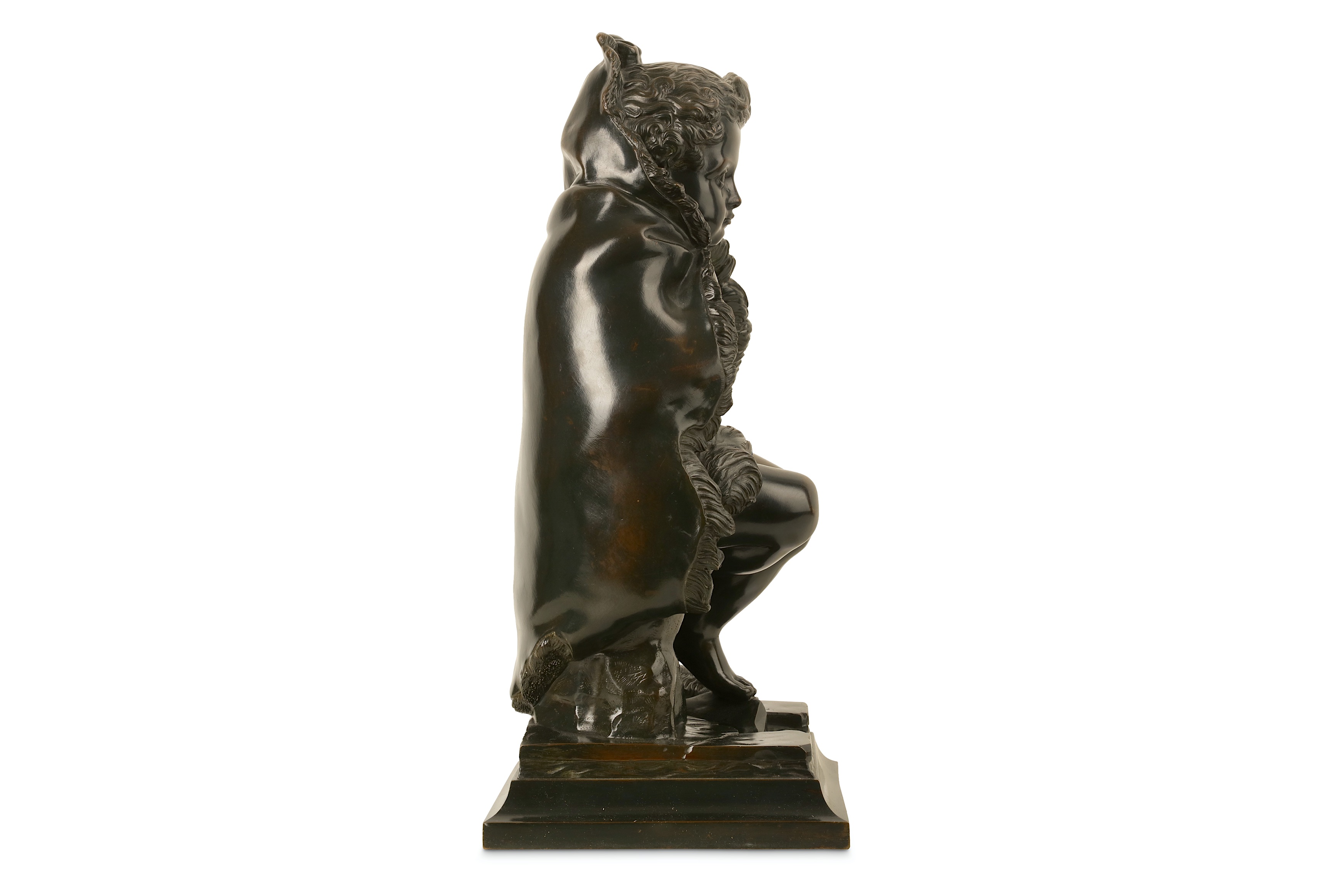 PAUL JOSEPH RAYMOND GAYRARD (FRENCH, 1807-1855): A 19TH CENTURY FRENCH BRONZE FIGURE OF A CHILD - Image 2 of 8