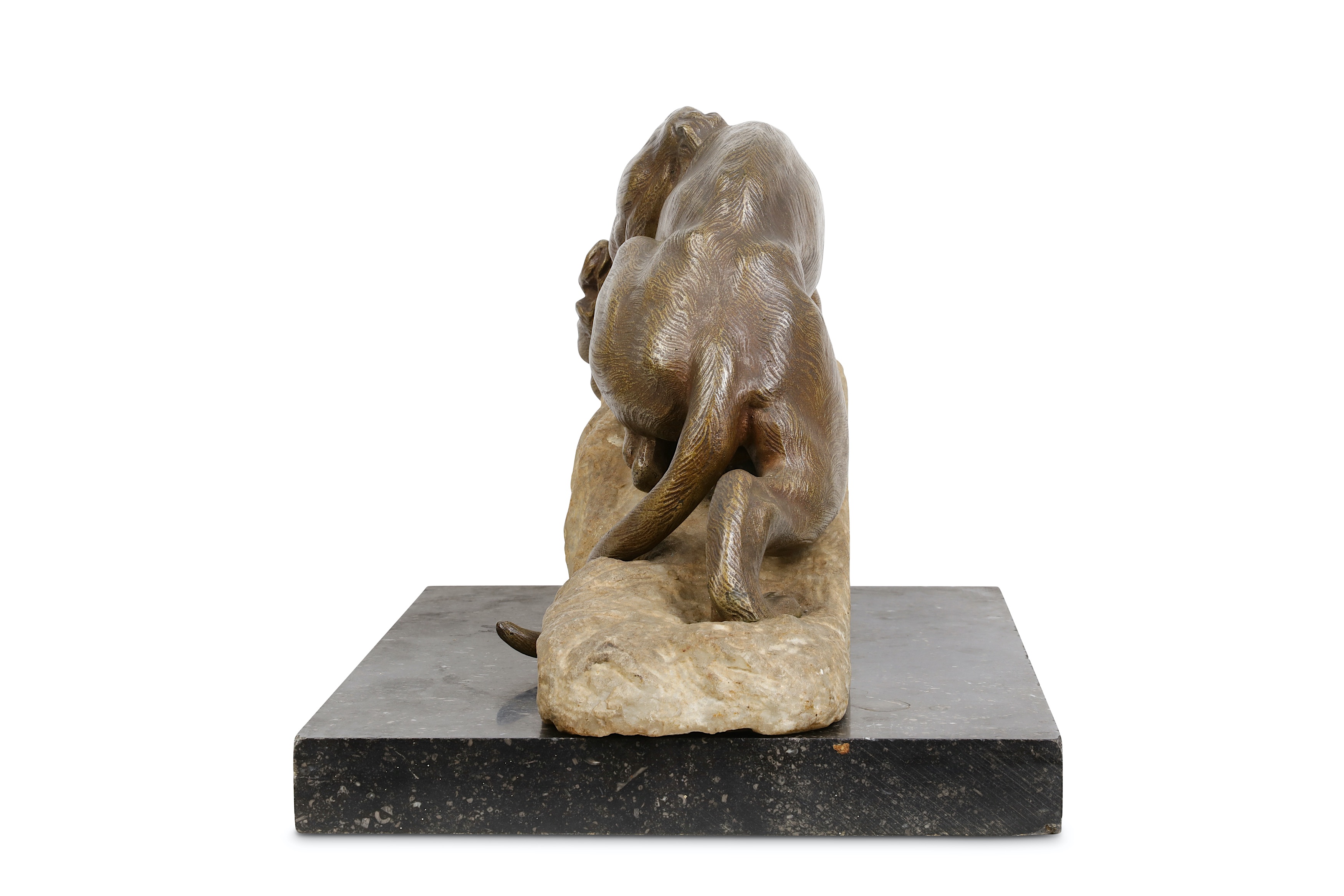 THEODORE COINCHON (FRENCH, 1814-1881): A BRONZE MODEL OF A PANTHER with silvered decoration to the - Image 4 of 6