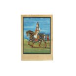 AN EQUESTRIAN PORTRAIT OF A LUCKNOW NAWAB