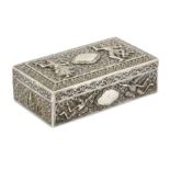 A SILVER REPOUSSÉ BOX