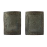 TWO NORTH INDIAN KOFTGARI STEEL BREASTPLATES